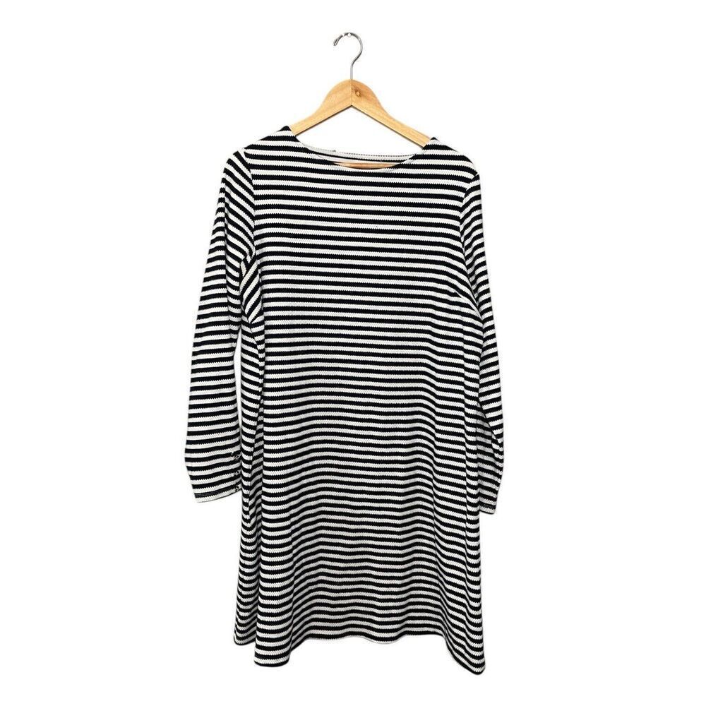 Holly & Whyte Lindex Shirt Dress Women’s‎ 1X Long Sleeve Stripes Cotton Blend